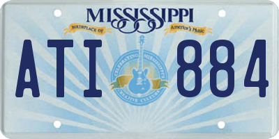 MS license plate ATI884
