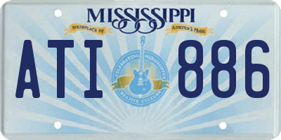 MS license plate ATI886