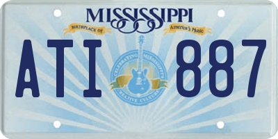 MS license plate ATI887