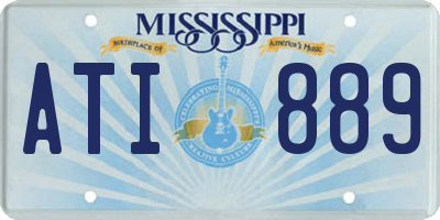 MS license plate ATI889