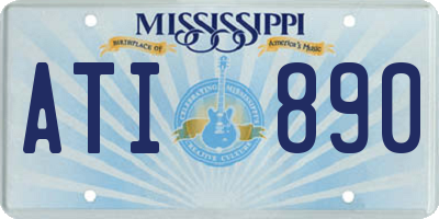 MS license plate ATI890