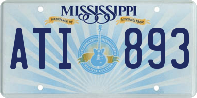 MS license plate ATI893