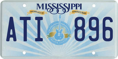 MS license plate ATI896