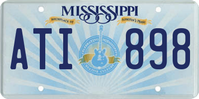 MS license plate ATI898
