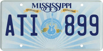 MS license plate ATI899