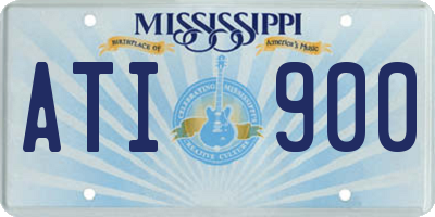 MS license plate ATI900