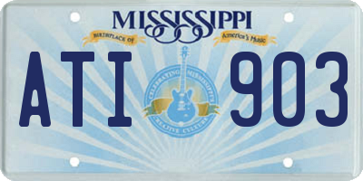 MS license plate ATI903