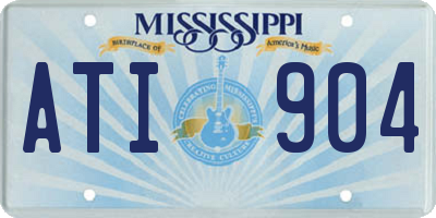 MS license plate ATI904
