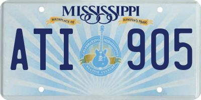 MS license plate ATI905