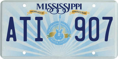 MS license plate ATI907