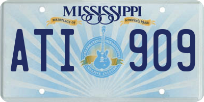 MS license plate ATI909