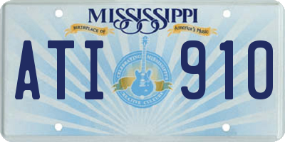 MS license plate ATI910