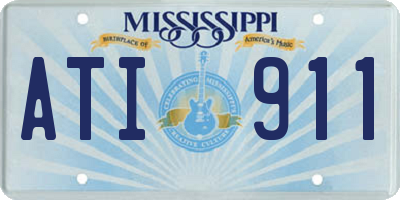 MS license plate ATI911