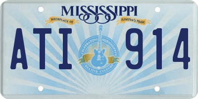 MS license plate ATI914