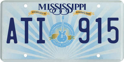 MS license plate ATI915