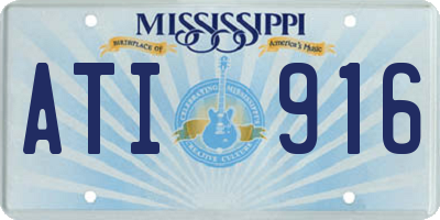 MS license plate ATI916