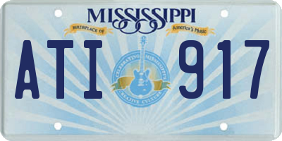 MS license plate ATI917