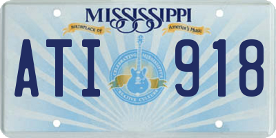 MS license plate ATI918