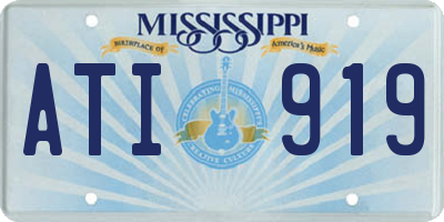 MS license plate ATI919