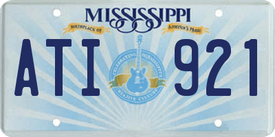 MS license plate ATI921