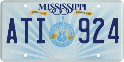 MS license plate ATI924
