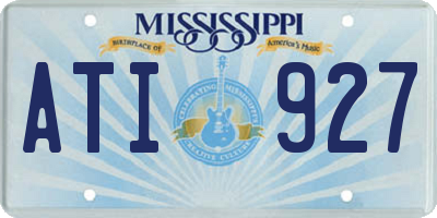 MS license plate ATI927
