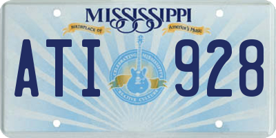 MS license plate ATI928