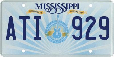 MS license plate ATI929