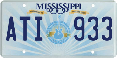 MS license plate ATI933