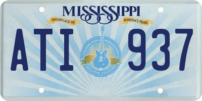 MS license plate ATI937