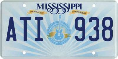 MS license plate ATI938