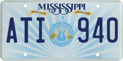 MS license plate ATI940