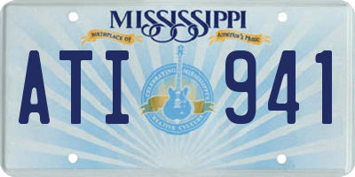 MS license plate ATI941