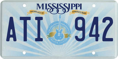 MS license plate ATI942