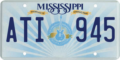 MS license plate ATI945