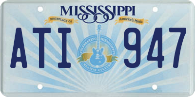 MS license plate ATI947