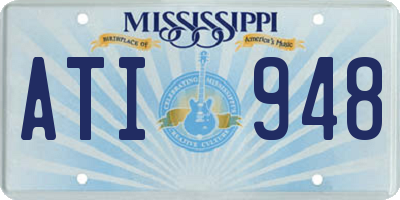 MS license plate ATI948