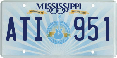 MS license plate ATI951