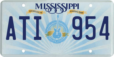 MS license plate ATI954