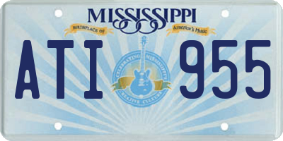 MS license plate ATI955