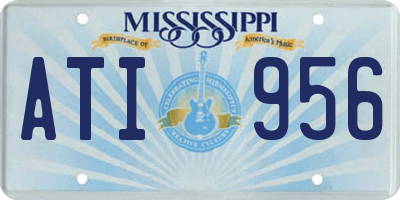 MS license plate ATI956