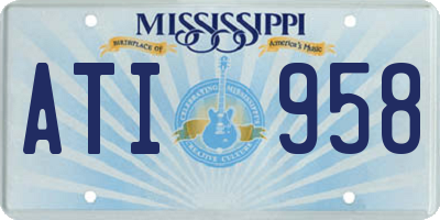 MS license plate ATI958