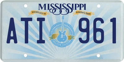 MS license plate ATI961