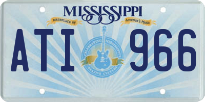 MS license plate ATI966