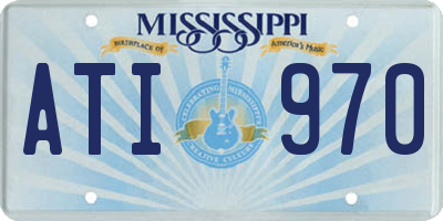 MS license plate ATI970