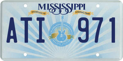 MS license plate ATI971