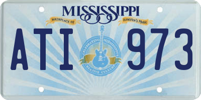 MS license plate ATI973