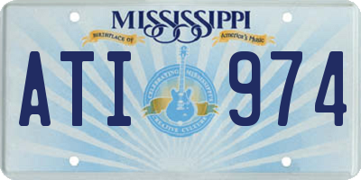MS license plate ATI974