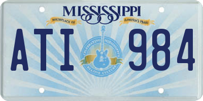 MS license plate ATI984