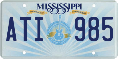 MS license plate ATI985